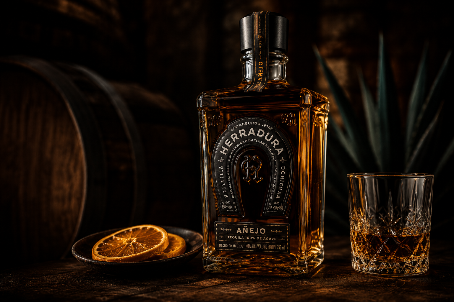 Garrafa de Herradura Añejo com copo